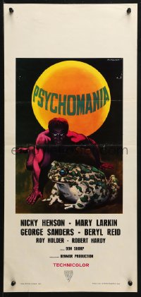 2p320 PSYCHOMANIA Italian locandina 1974 George Sanders, cool different horror images!