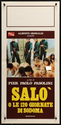 2p325 SALO OR THE 120 DAYS OF SODOM Italian locandina R1980s Pasolini's le 120 Giornate di Sodoma!