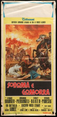 2p330 SODOM & GOMORRAH Italian locandina R1964 Robert Aldrich, Angeli, wild art of sinful cities!