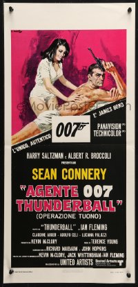 2p345 THUNDERBALL Italian locandina R1980s art of Sean Connery as James Bond 007 by Ciriello