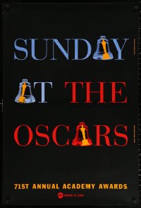 2r007 71ST ANNUAL ACADEMY AWARDS 1sh 1999 Sunday at the Oscars, cool ringing bell design!