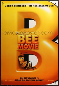 2r111 BEE MOVIE teaser DS 1sh 2007 Jerry Seinfeld, Renee Zellweger, cool different image