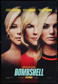 2r148 BOMBSHELL teaser DS 1sh 2019 Theron as Megyn Kelly, Kidman as Gretchen Carlson, Margot Robbie!