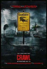 2r206 CRAWL teaser DS 1sh 2019 Sam Raimi, cool image of alligator in storm, they were here first!