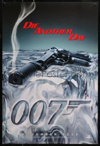 2r252 DIE ANOTHER DAY teaser DS 1sh 2002 Pierce Brosnan as James Bond, cool image of gun melting ice