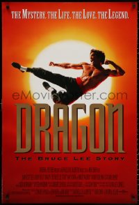 2r262 DRAGON: THE BRUCE LEE STORY DS 1sh 1993 Bruce Lee bio, cool image of Jason Scott Lee!