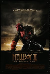 2r412 HELLBOY II: THE GOLDEN ARMY DS 1sh 2008 Ron Perlman - believe it or not he's the good guy!
