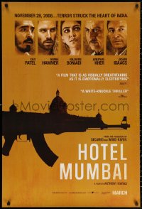 2r423 HOTEL MUMBAI teaser DS 1sh 2019 Dev Patel, Armie Hammer, Boniadi, Isaacs, AK-47!