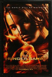 2r430 HUNGER GAMES advance 1sh 2012 cool image of Jennifer Lawrence as Katniss!