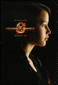 2r431 HUNGER GAMES teaser DS 1sh 2012 cool image of Jennifer Lawrence as Katniss!
