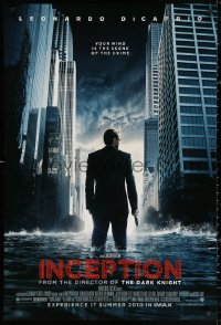 2r439 INCEPTION IMAX advance DS 1sh 2010 Christopher Nolan, Leonardo DiCaprio standing in water!
