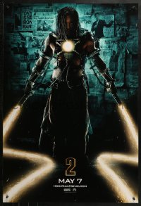 2r464 IRON MAN 2 teaser DS 1sh 2010 Marvel, Jon Favreau, great image of Mickey Rourke as Ivan Vanko!