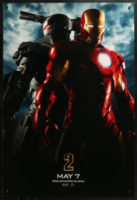 2r465 IRON MAN 2 teaser DS 1sh 2010 Marvel, Robert Downey Jr in title role, cool suits back to back!