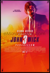 2r476 JOHN WICK CHAPTER 3 advance DS 1sh 2019 Keanu Reeves in the title role as John Wick!