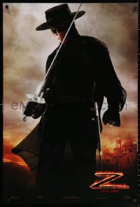 2r530 LEGEND OF ZORRO teaser DS 1sh 2005 great image of Antonio Banderas in the title role!