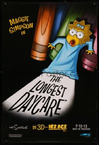 2r556 LONGEST DAYCARE advance DS 1sh 2012 Matt Groening artwork of Maggie Simpson!
