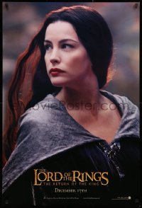 2r565 LORD OF THE RINGS: THE RETURN OF THE KING teaser DS 1sh 2003 sexy Liv Tyler as Arwen!