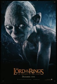 2r562 LORD OF THE RINGS: THE RETURN OF THE KING teaser DS 1sh 2003 CGI Andy Serkis as Gollum!