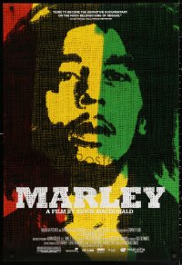 2r588 MARLEY DS 1sh 2012 reggae music, cool red, yellow & green image of Bob Marley!