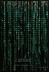 2r600 MATRIX RELOADED holofoil teaser 1sh 2003 Keanu Reeves, free your mind in 2003!