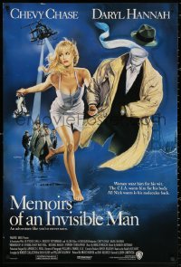 2r610 MEMOIRS OF AN INVISIBLE MAN int'l 1sh 1992 different Casaro art of Chevy Chase & Daryl Hannah!