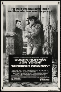 2r615 MIDNIGHT COWBOY 1sh R1980 Dustin Hoffman, Jon Voight, John Schlesinger classic!