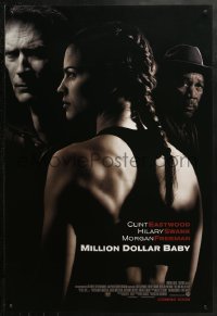 2r617 MILLION DOLLAR BABY int'l advance DS 1sh 2004 Clint Eastwood, boxer Hilary Swank, Freeman!