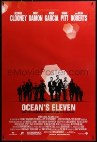 2r651 OCEAN'S 11 DS 1sh 2001 Steven Soderbergh, George Clooney, Matt Damon, Brad Pitt