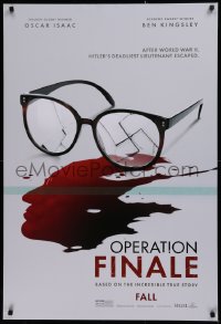 2r660 OPERATION FINALE teaser DS 1sh 2018 Isaac, WWII, swastika in broken glasses and blood!