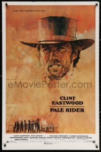 2r664 PALE RIDER 1sh 1985 great artwork of cowboy Clint Eastwood by C. Michael Dudash!