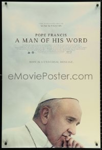 2r693 POPE FRANCIS: A MAN OF HIS WORD DS 1sh 2018 Wim Wenders, hope is a universal message!