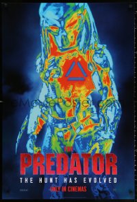 2r697 PREDATOR style B int'l teaser DS 1sh 2018 great image of the alien as seen in thermal-vision!