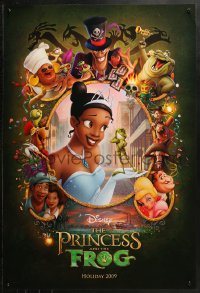 2r704 PRINCESS & THE FROG advance DS 1sh 2009 art of bayou characters on green background!