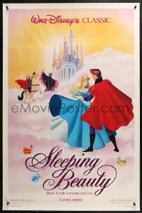2r799 SLEEPING BEAUTY 1sh R1986 Walt Disney cartoon fairy tale fantasy classic!