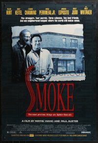 2r803 SMOKE 1sh 1995 Wayne Wang, Paul Auster, Harvey Keitel, William Hurt, New York City!