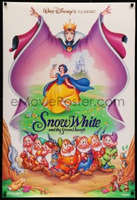 2r804 SNOW WHITE & THE SEVEN DWARFS DS 1sh R1993 Disney animated cartoon fantasy classic!