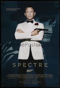 2r811 SPECTRE IMAX int'l advance DS 1sh 2015 cool image of Daniel Craig as James Bond 007 with gun!
