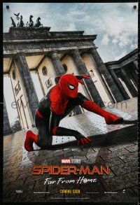 2r824 SPIDER-MAN: FAR FROM HOME int'l teaser DS 1sh 2019 Marvel Comics, Tom Holland in Berlin!