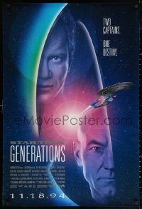 2r844 STAR TREK: GENERATIONS int'l advance 1sh 1994 Stewart and Shatner - two captains, one destiny!
