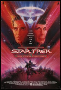 2r839 STAR TREK V advance 1sh 1989 The Final Frontier, art of William Shatner & Nimoy by Bob Peak!