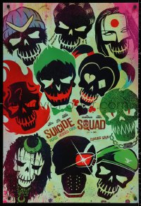 2r853 SUICIDE SQUAD int'l teaser DS 1sh 2016 Smith, Leto as the Joker, Robbie, Kinnaman, cool art!