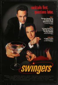 2r863 SWINGERS 1sh 1996 Vince Vaughn & Jon Favreau, sexy Heather Graham, cocktails first, reviews!