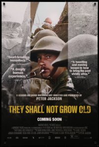 2r881 THEY SHALL NOT GROW OLD advance DS 1sh 2019 Peter Jackson, restored footage from WWI!