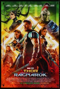 2r885 THOR RAGNAROK int'l advance DS 1sh 2017 montage of Hemsworth with top cast!