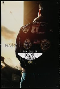 2r898 TOP GUN: MAVERICK teaser DS 1sh 2020 Naval aviator Tom Cruise in the title role w/back turned!