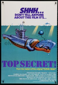 2r900 TOP SECRET int'l 1sh 1984 Val Kilmer in Zucker Bros. James Bond spy spoof, wacky submarine!
