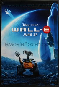 2r946 WALL-E advance DS 1sh 2008 Walt Disney, Pixar, Best Animated Film, WALL-E & EVE w/ spaceship!