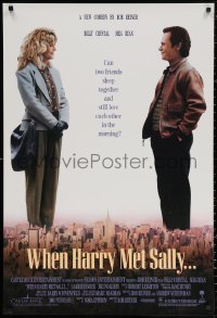 2r959 WHEN HARRY MET SALLY 1sh 1989 giant Billy Crystal & sexy Meg Ryan over New York City!