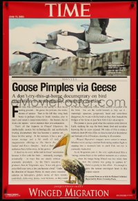 2r967 WINGED MIGRATION 1sh 2001 Le peuple migrateur, cool flying geese image, Time Magazine review!