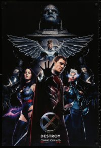 2r991 X-MEN: APOCALYPSE teaser DS 1sh 2016 Marvel Comics, Bryan Singer, cool cast image, Destroy!
